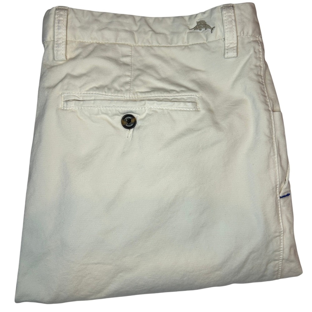 Tommy Bahama Boracay Chino Pants Men's 36x32 Cream Pima‎ Cotton Modal Blend